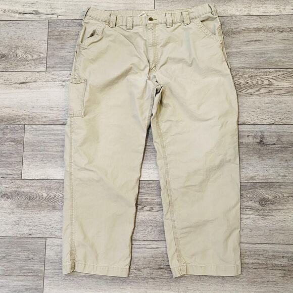 Carhartt Other - Carhartt Pants Mens 44x31Tan Khaki B151 Canvas Work Dungaree Utility Carpenter